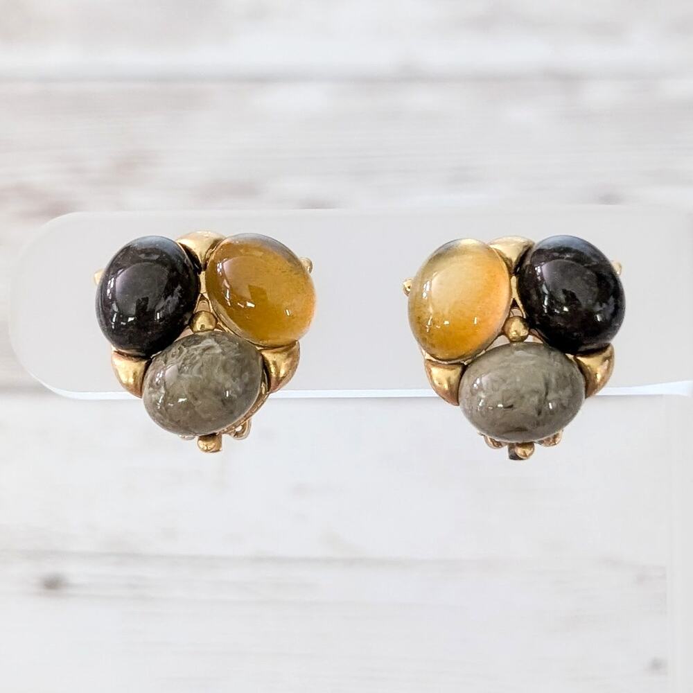 Vintage Clip On Earrings Stylish Trio Elegant Statement Classy